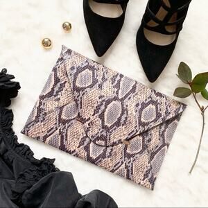 BCBGMaxAzria Snakeskin Envelope Clutch